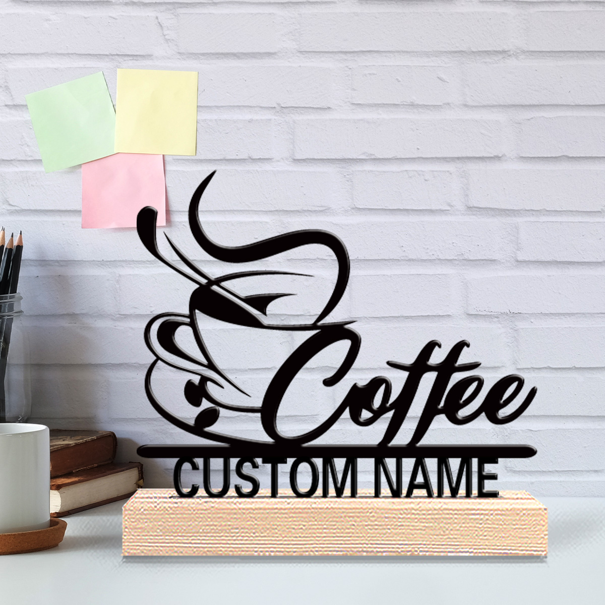 Art Craft Names - 1pc Modern coffee Custom Name Tin