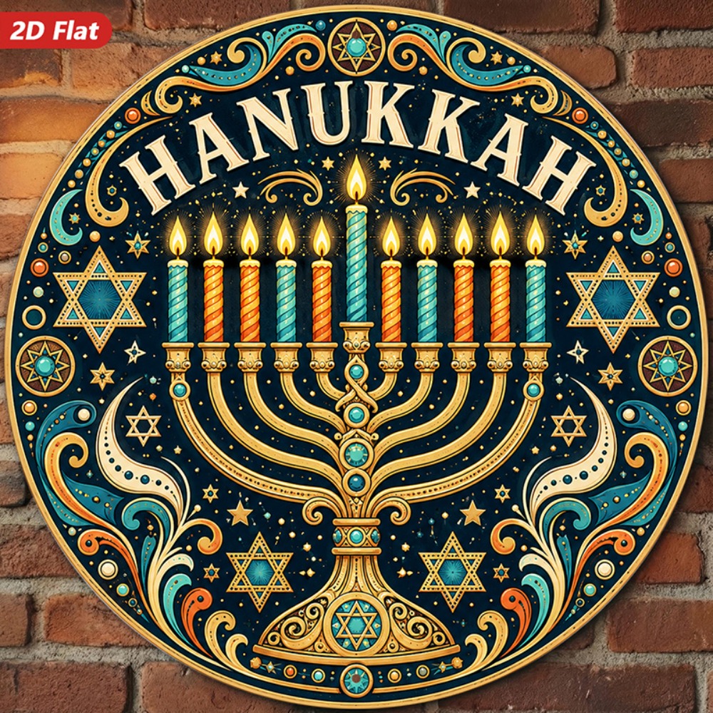 Art & Craft Hari Raya - CIFBUY Elegant Hebrew Aluminum Wall Art