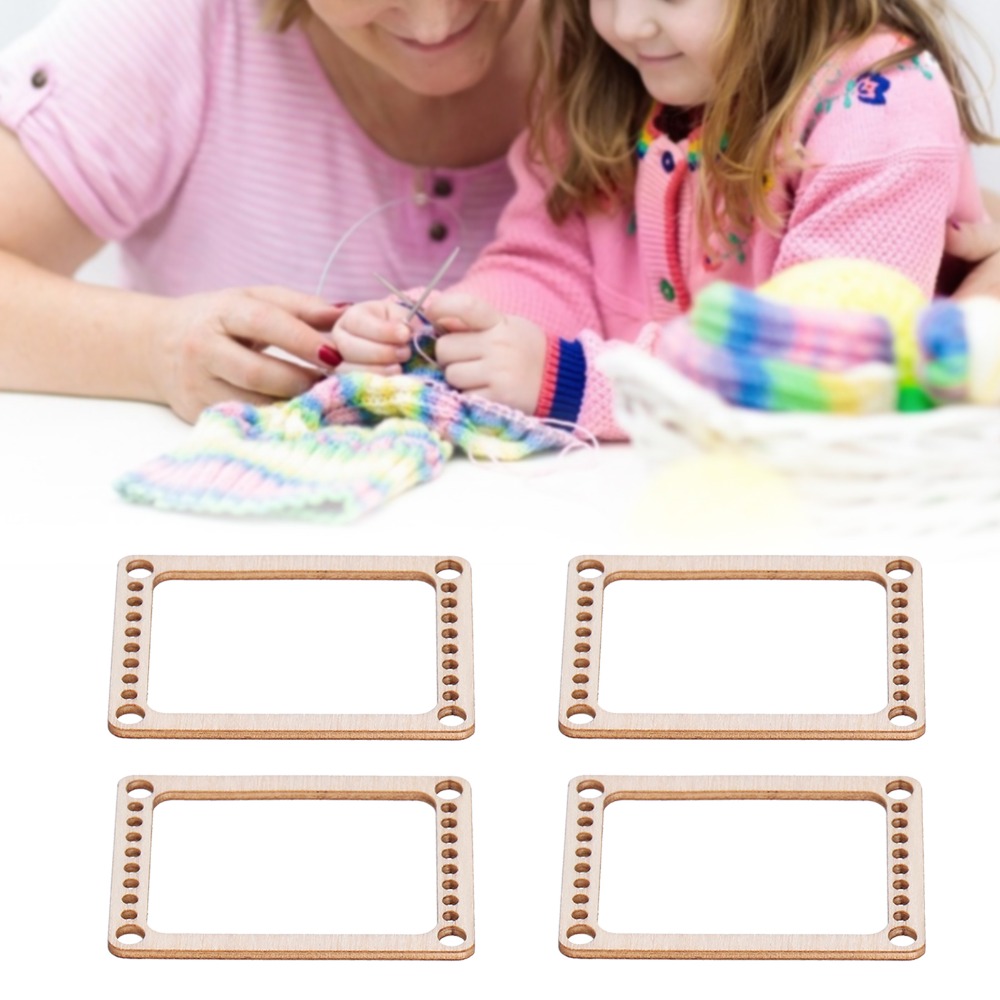 Loom Weaving Frame - 4pcs Practical Wooden Weaving Loom Kit