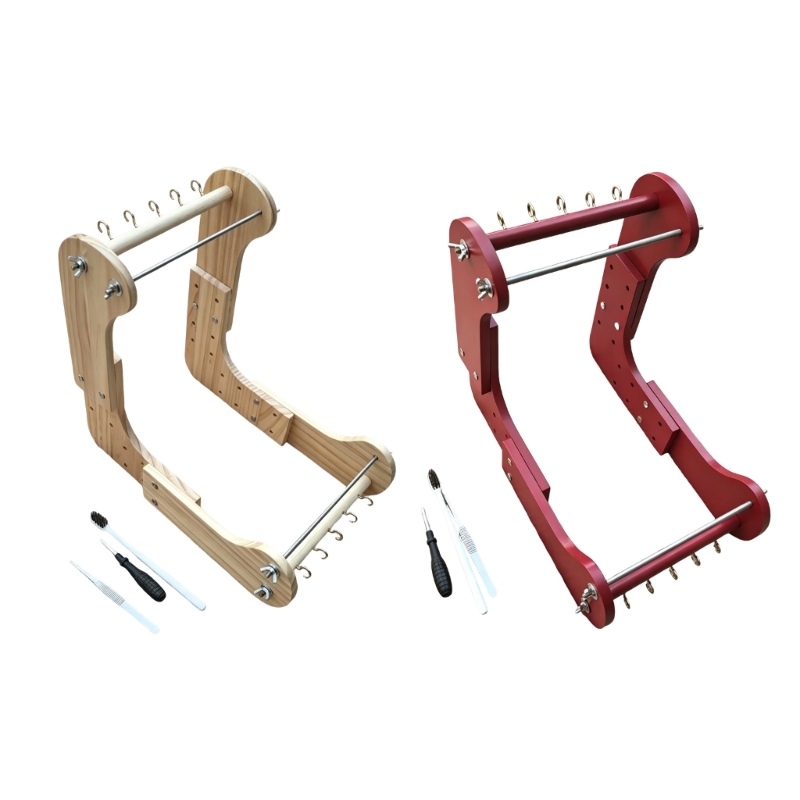 Loom Weaving Frame - Tabletop Bead Loom Adjustable Wooden Frame