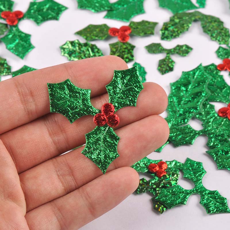 100Pcs 25-60mm Christmas Tree  - Art Craft With Leaves 评论和价格