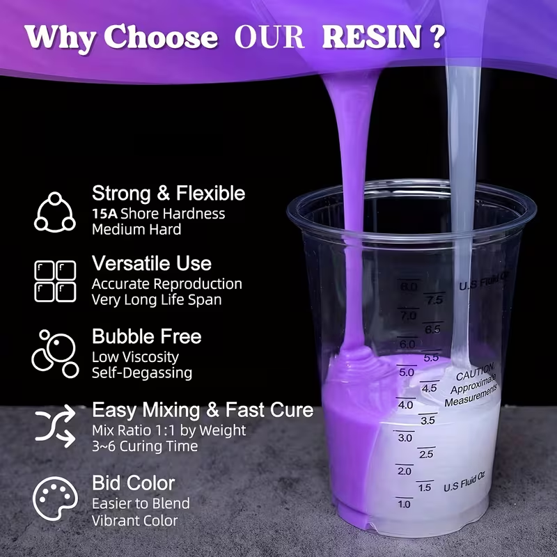 500ml 2 Bottles Liquid Silicon - Resin Casting Mold 评论和价格