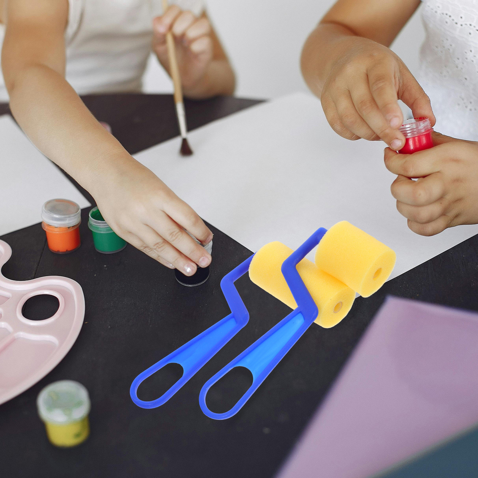 2Pcs Kids Painting Sponge Brus - Art Craft Activities 评论和价格