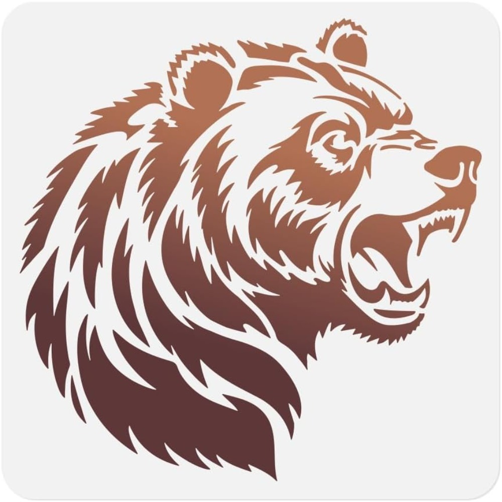 1 Piece Roaring Bear Head Anim - Art And Craft With Paint 评论和价格