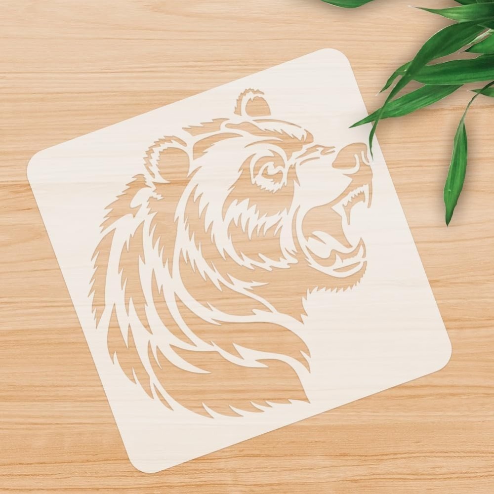 1 Piece Roaring Bear Head Anim - Art And Craft With Paint 评论和价格
