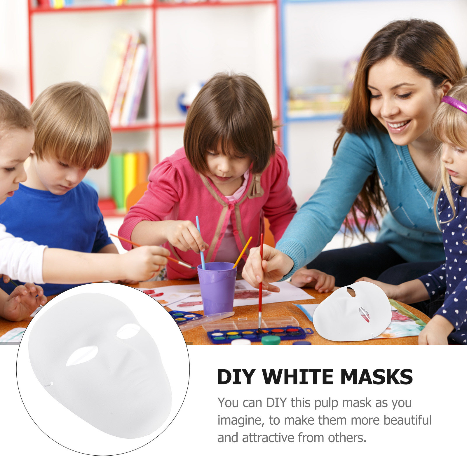 6Pcs Blank Masquerade Mask Pai - Art Craft Event 评论和价格