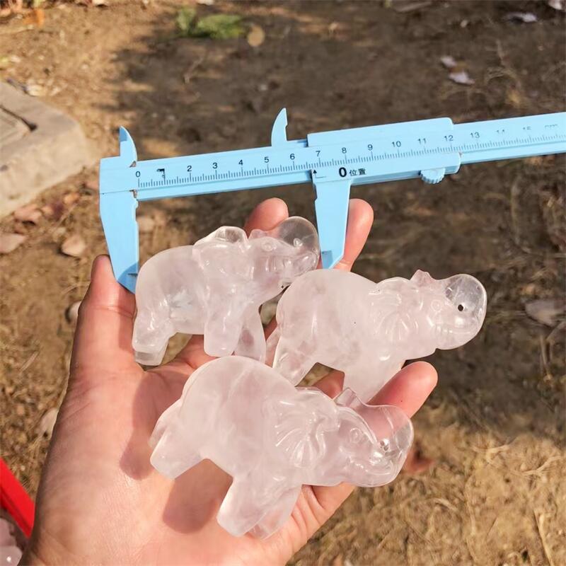 Natural Clear Quartz Elephant  - Art Craft Elephant 评论和价格