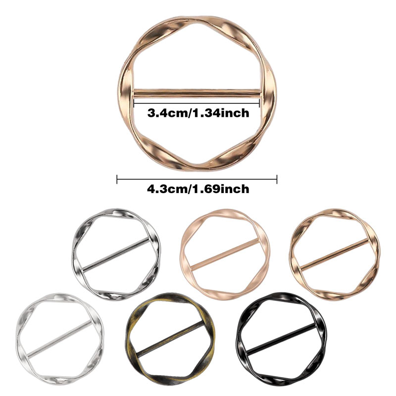 5Pcs Silk Scarf Ring Clip T-sh - Silk Painting Dye 评论和价格