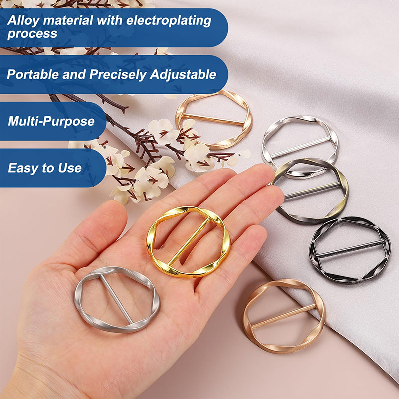5Pcs Silk Scarf Ring Clip T-sh - Silk Painting Dye 评论和价格