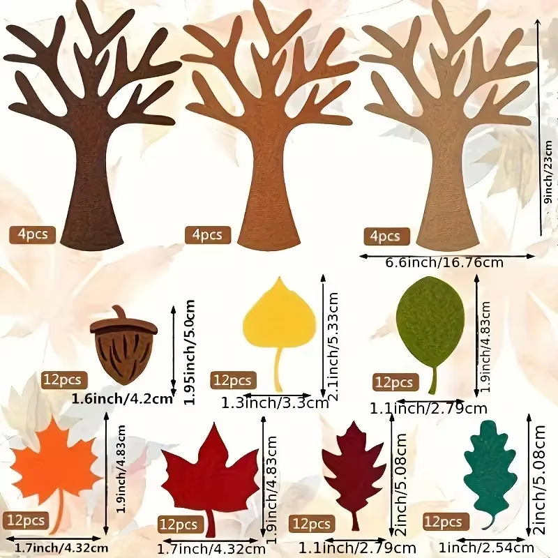 96Pcs Fall Tree of Thanks Felt - Art Craft With Leaves 评论和价格
