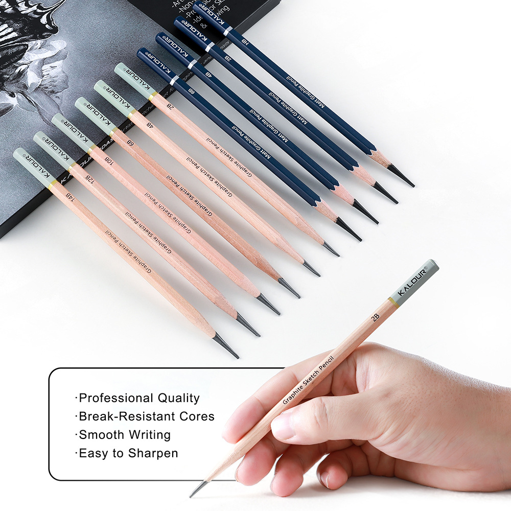KALOUR 25/22pcs Sketching Penc - Sketching Charcoal Set 评论和价格