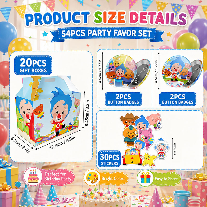 Clown Cartoon Pattern Paper Bo - Art Craft Event 评论和价格
