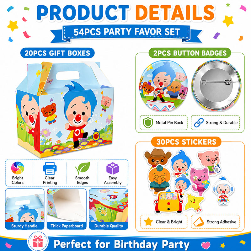 Clown Cartoon Pattern Paper Bo - Art Craft Event 评论和价格