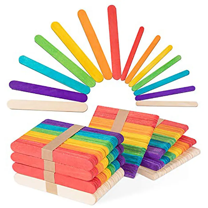 50Pcs Wooden Popsicle Sticks N - Art Craft With Ice Cream Stick 评论和价格