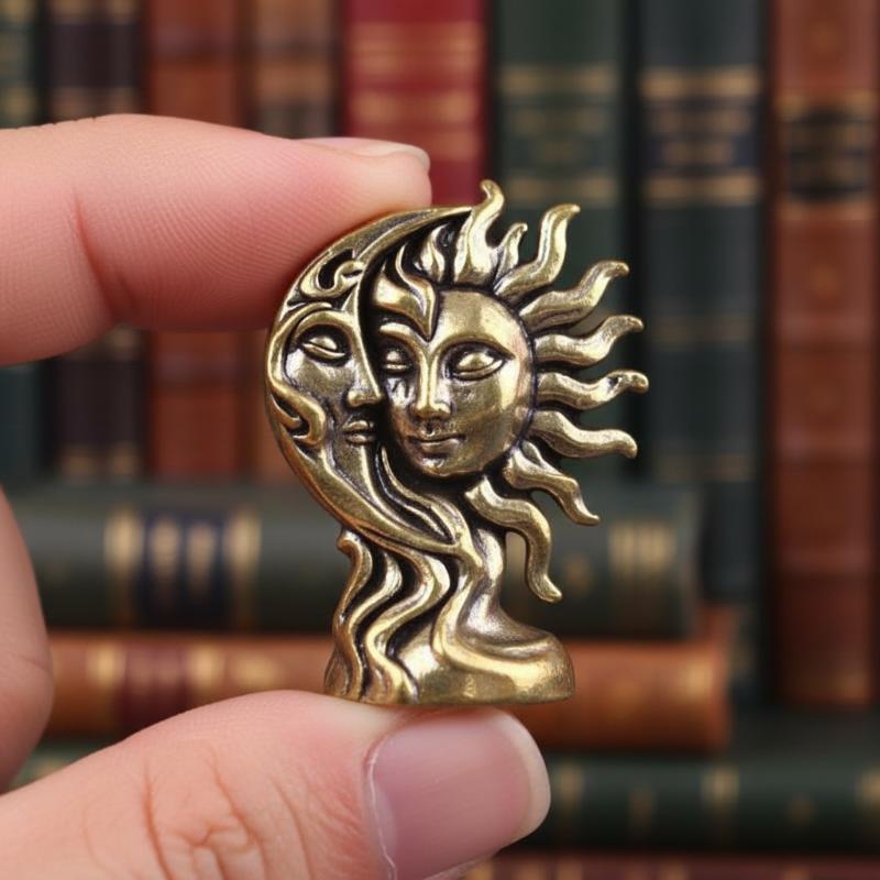 Brass Sun and Moon Craft Ornam - Art Craft New Year 评论和价格