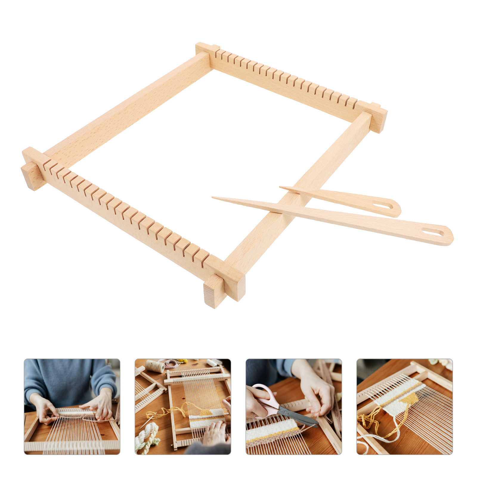 1Set Wooden Frame Weaving Kit  - Loom Weaving Frame 评论和价格