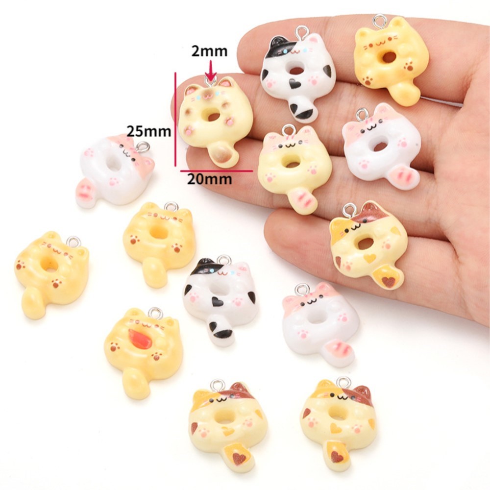 10Pcs Kawaii Cartoon Cat Resin - Art Crafting 评论和价格