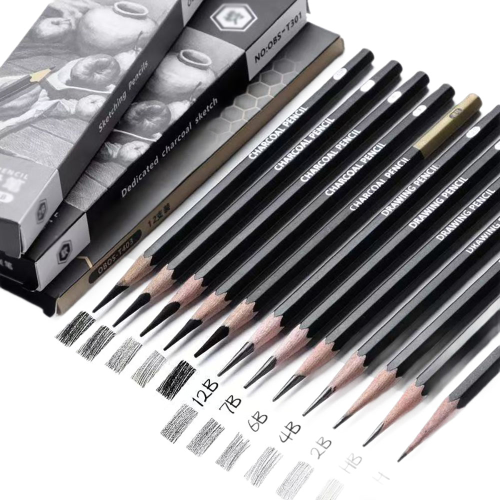 12 pieces Sketching pencil for - Sketching Charcoal Set 评论和价格