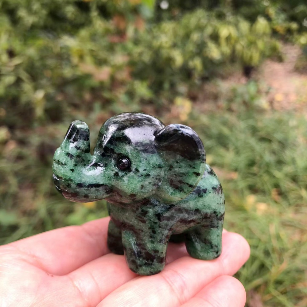 6cm Mixed Natural Crystal Mini - Art Craft Elephant 评论和价格