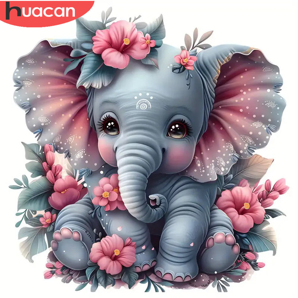 HUACAN Diamond Painting Animal - Art Craft Elephant 评论和价格