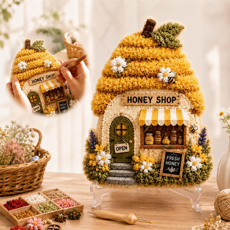 3D Mushroom House Poke Art DIY - Art Crafting 评论和价格