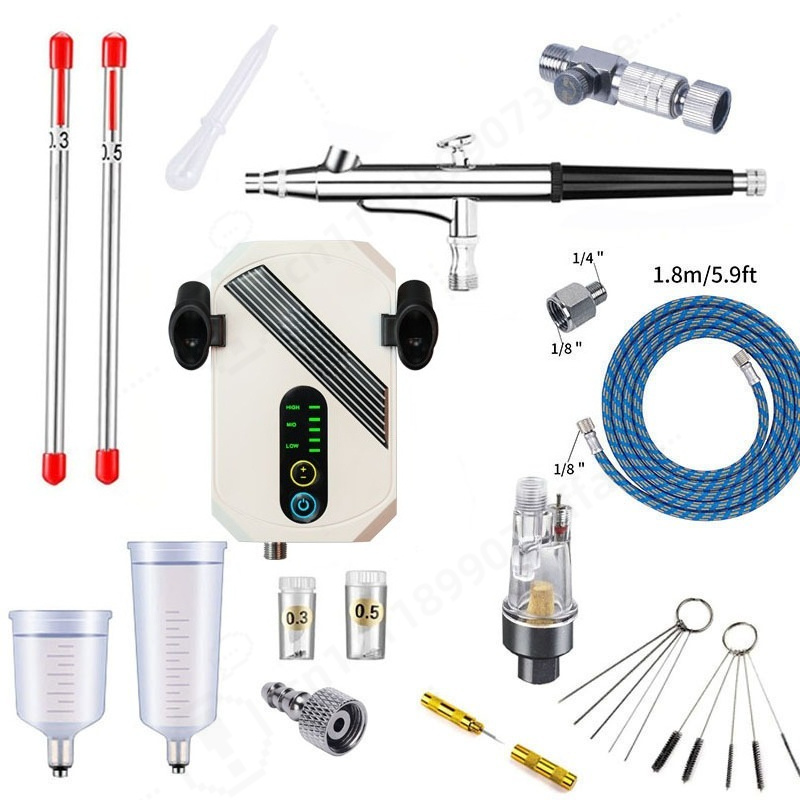 Mini Airbrush Compressor Kit,  - Art And Craft With Paint 评论和价格