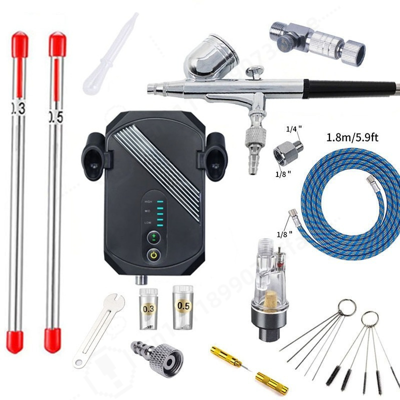 Mini Airbrush Compressor Kit,  - Art And Craft With Paint 评论和价格