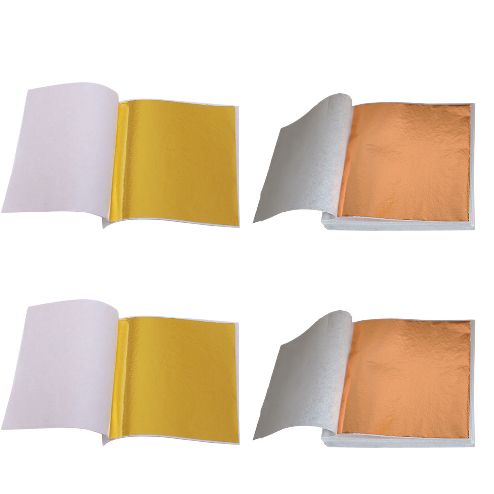 200Sheets Gold Leaf Foil Paper - Art Craft With Leaves 评论和价格