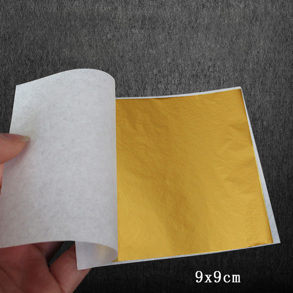 200Sheets Gold Leaf Foil Paper - Art Craft With Leaves 评论和价格