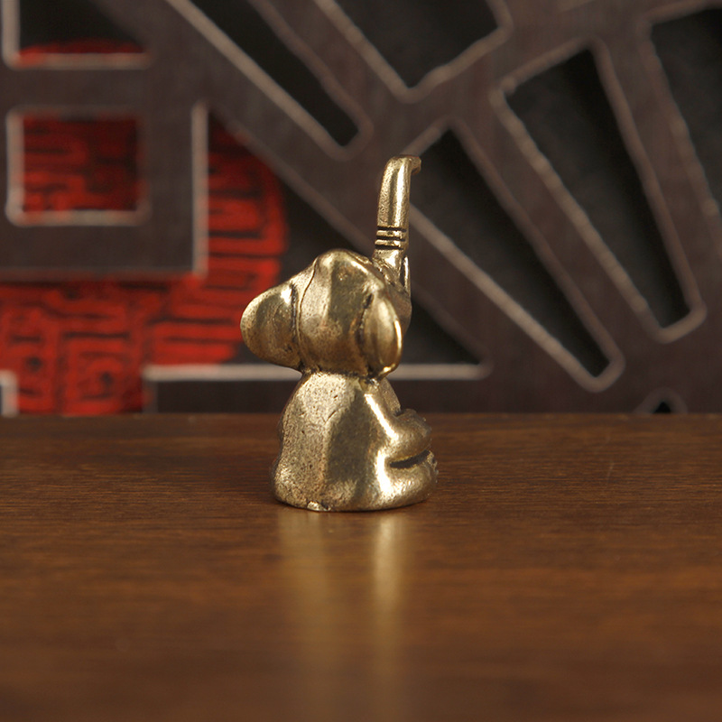 1pc Brass Cute Elephant Trinke - Art Craft Elephant 评论和价格