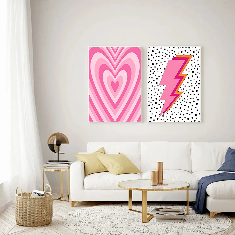 Abstract Pink Lightning Gradie - Art Craft Love 评论和价格