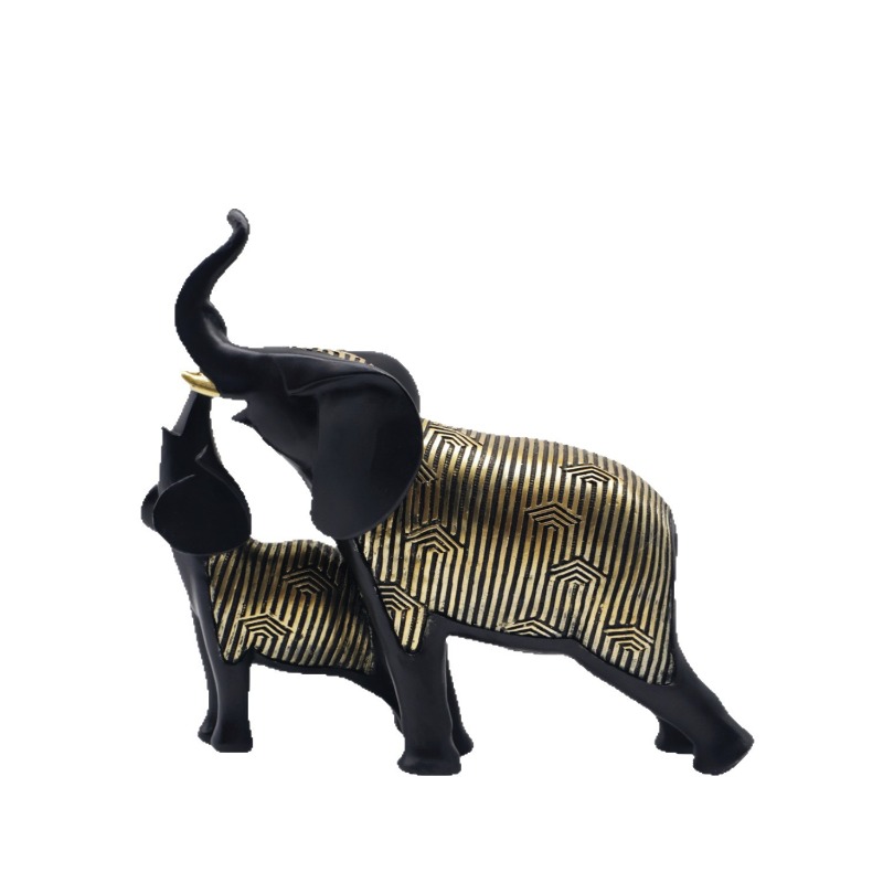 Chinese Style Lucky Mother And - Art Craft Elephant 评论和价格