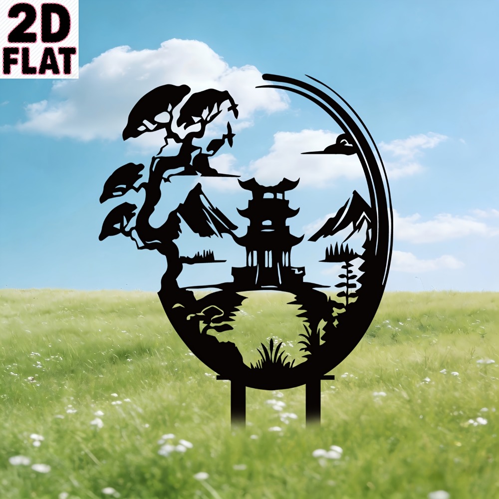 CIFBUY Chinese Pavilion Metal  - Art And Craft With Paint 评论和价格