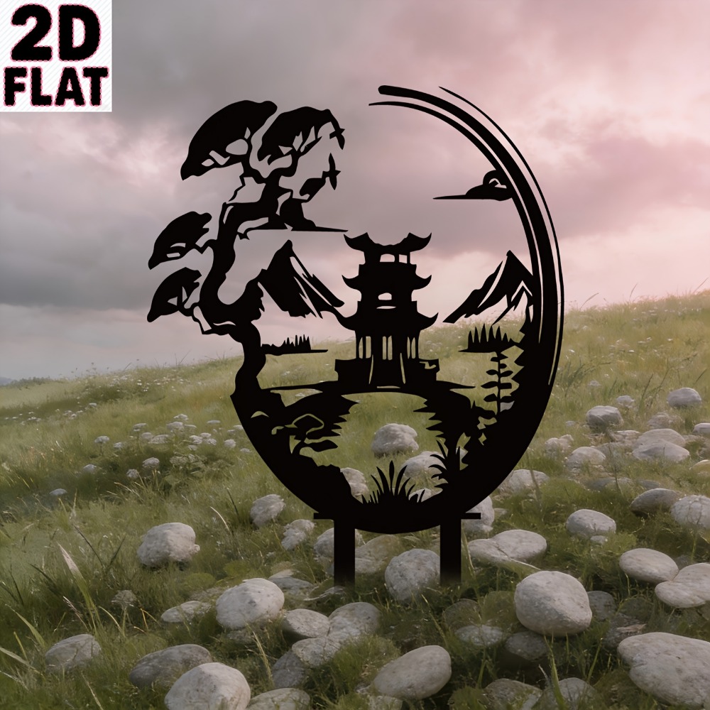CIFBUY Chinese Pavilion Metal  - Art And Craft With Paint 评论和价格