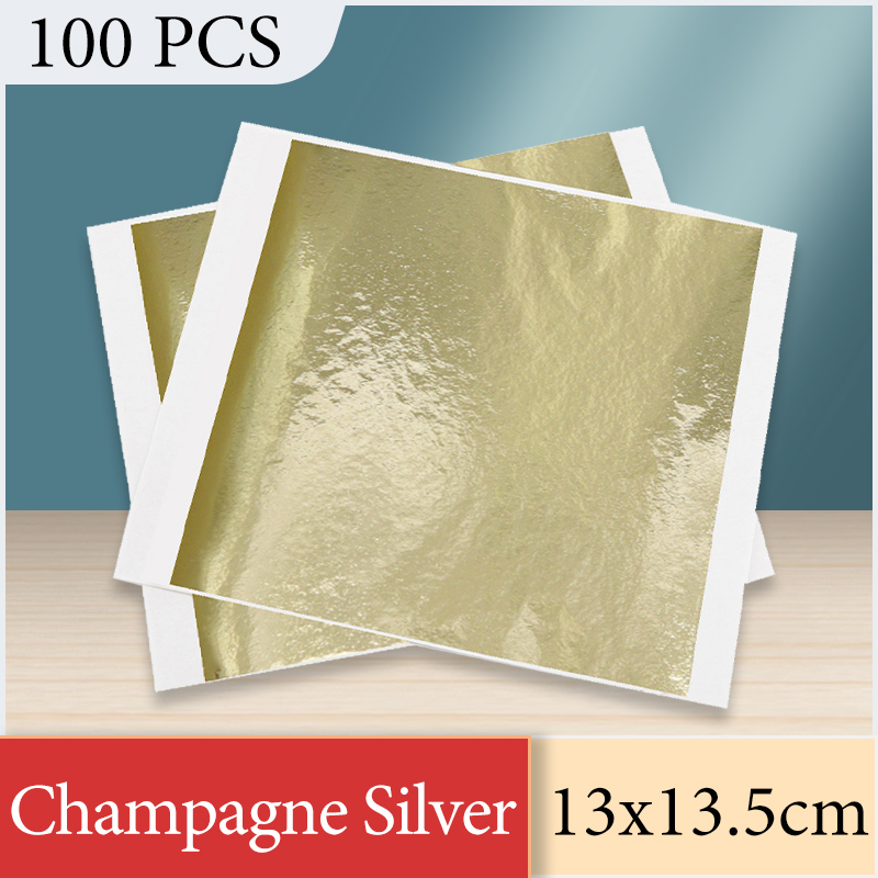 13x13.5cm Champagne Silver Foi - Art Craft With Leaves 评论和价格