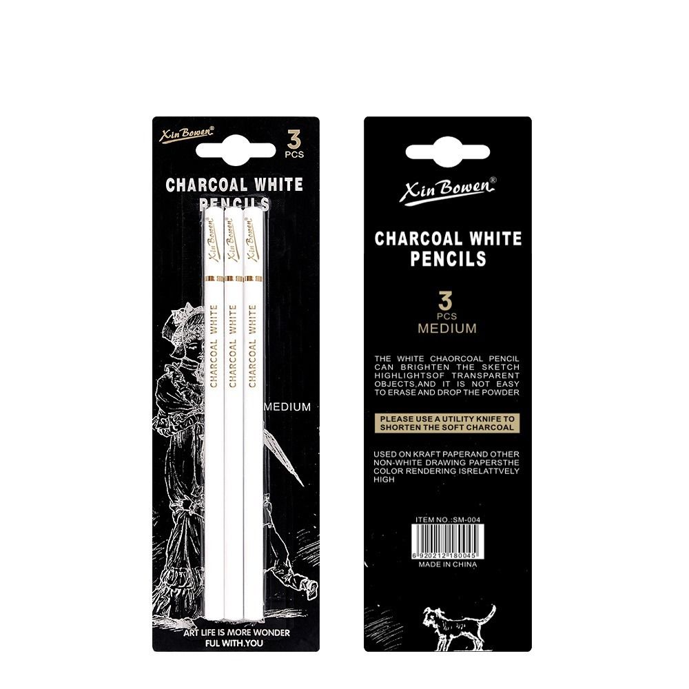 3Pcs Soft/Medium/Hard Charcoal - Sketching Charcoal Set 评论和价格
