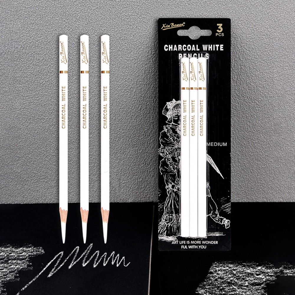 3Pcs Soft/Medium/Hard Charcoal - Sketching Charcoal Set 评论和价格
