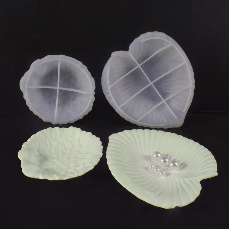 Plaster Cement DIY Leaf Dish M - Art Craft With Leaves 评论和价格