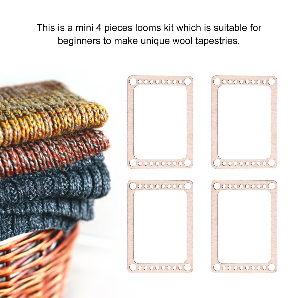 4pcs Practical Wooden Weaving  - Loom Weaving Frame 评论和价格