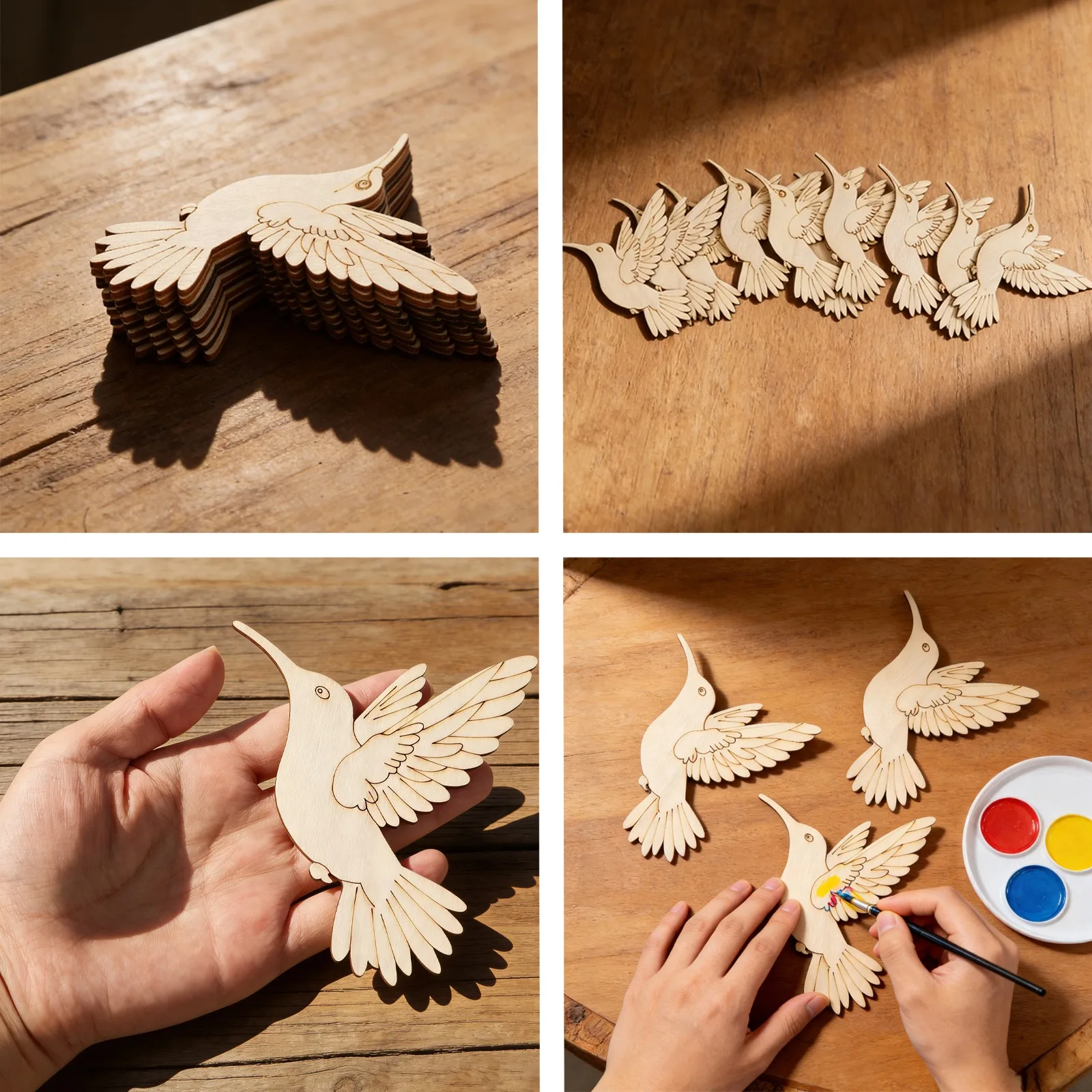 10pcs Unfinished Wood Animal B - Art Crafting 评论和价格
