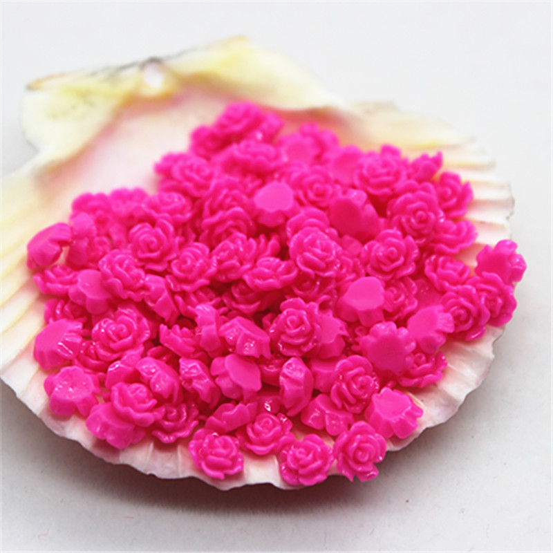 100pcs 6mm Resin Mini Rose Flo - Art Craft New Year 评论和价格