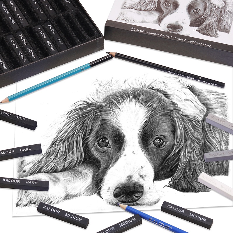 24Colors Set Soft Pastel Maste - Sketching Charcoal Set 评论和价格