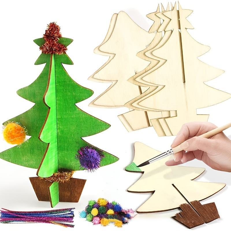 70pcs, DIY Wooden Christmas Tr - Art Craft Event 评论和价格
