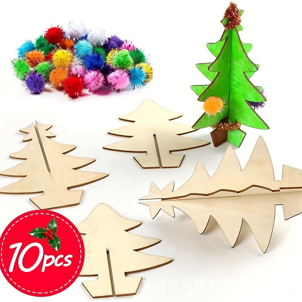 70pcs, DIY Wooden Christmas Tr - Art Craft Event 评论和价格
