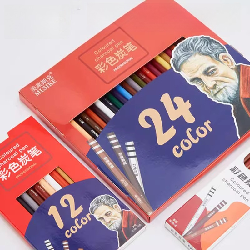 MLSIKE Color Charcoal Pencils  - Sketching Charcoal Set 评论和价格