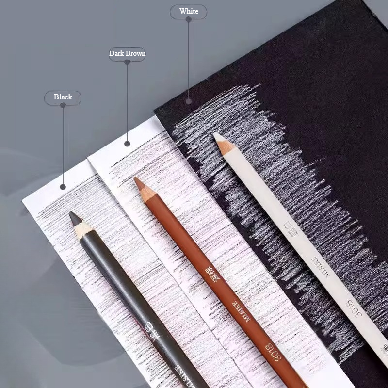 MLSIKE Color Charcoal Pencils  - Sketching Charcoal Set 评论和价格