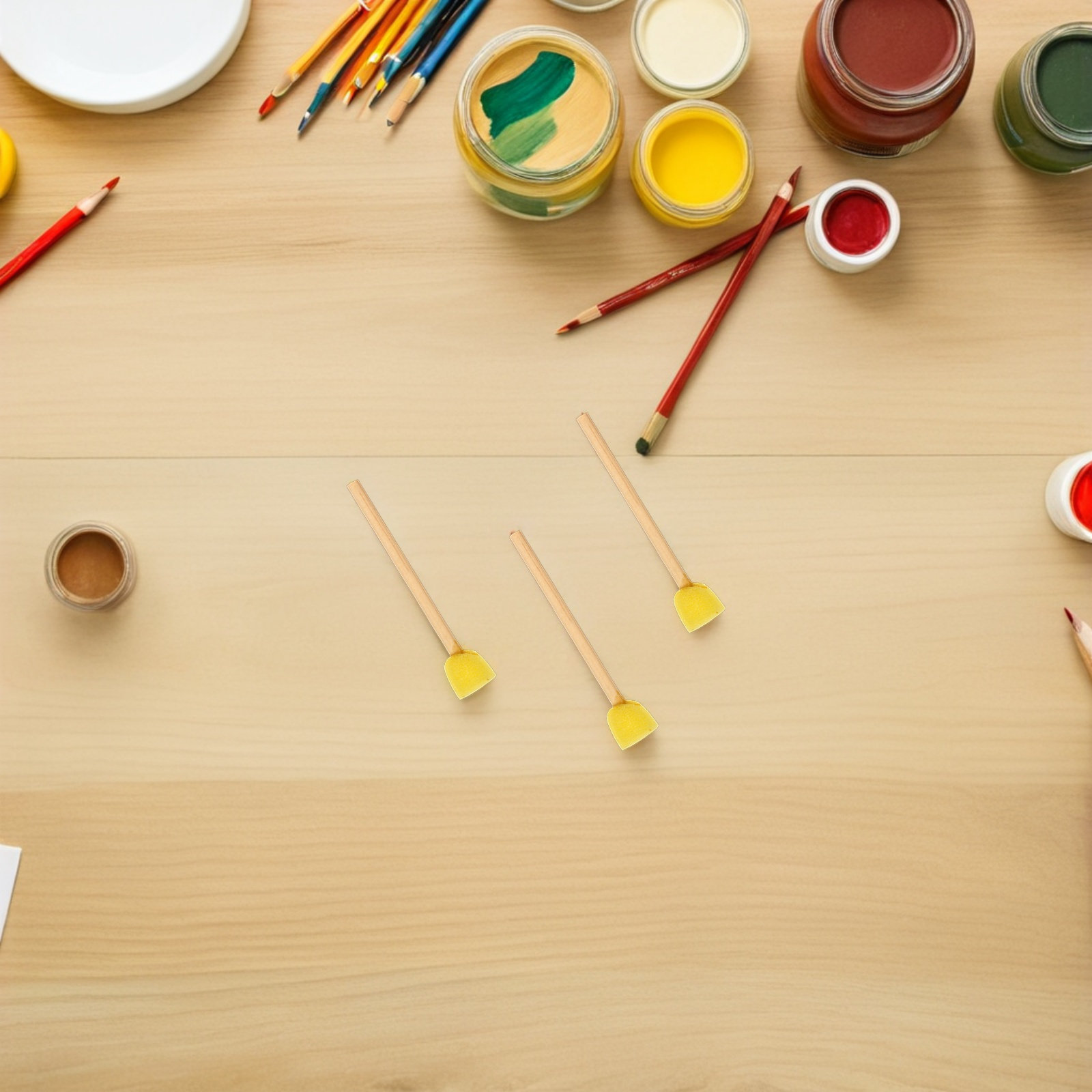 40Pcs Round Sponge Paint Brush - Art And Craft With Paint 评论和价格