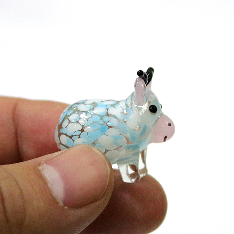 Cute Ox Glass Crafts Fairy Gar - Art Craft New Year 评论和价格