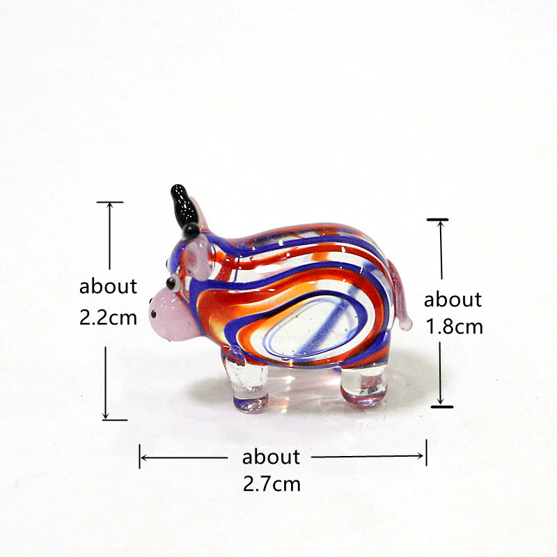 Cute Ox Glass Crafts Fairy Gar - Art Craft New Year 评论和价格