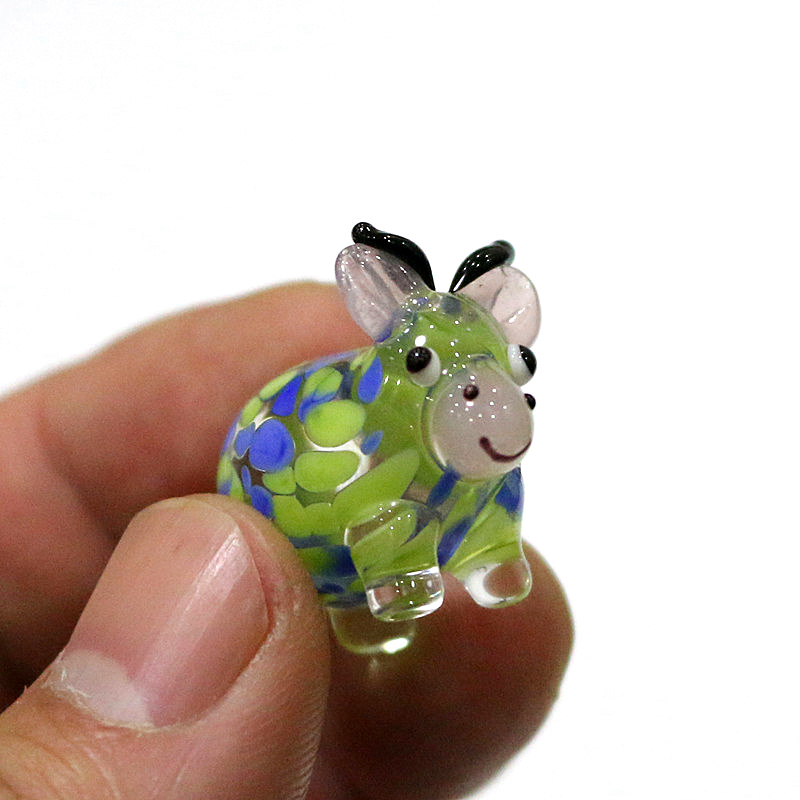 Cute Ox Glass Crafts Fairy Gar - Art Craft New Year 评论和价格